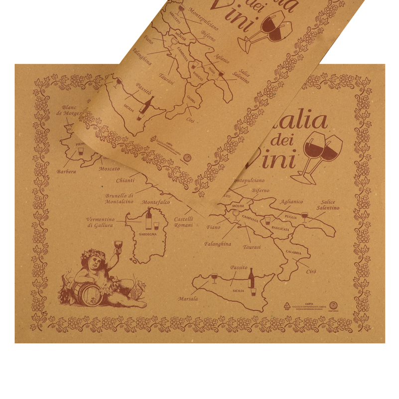 Straw Paper Placemats Italy of Wines